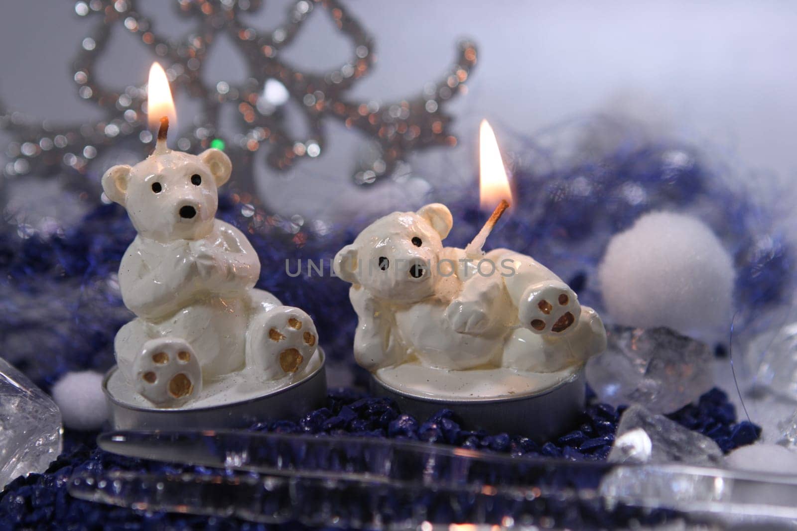 Christmas decoration in blue