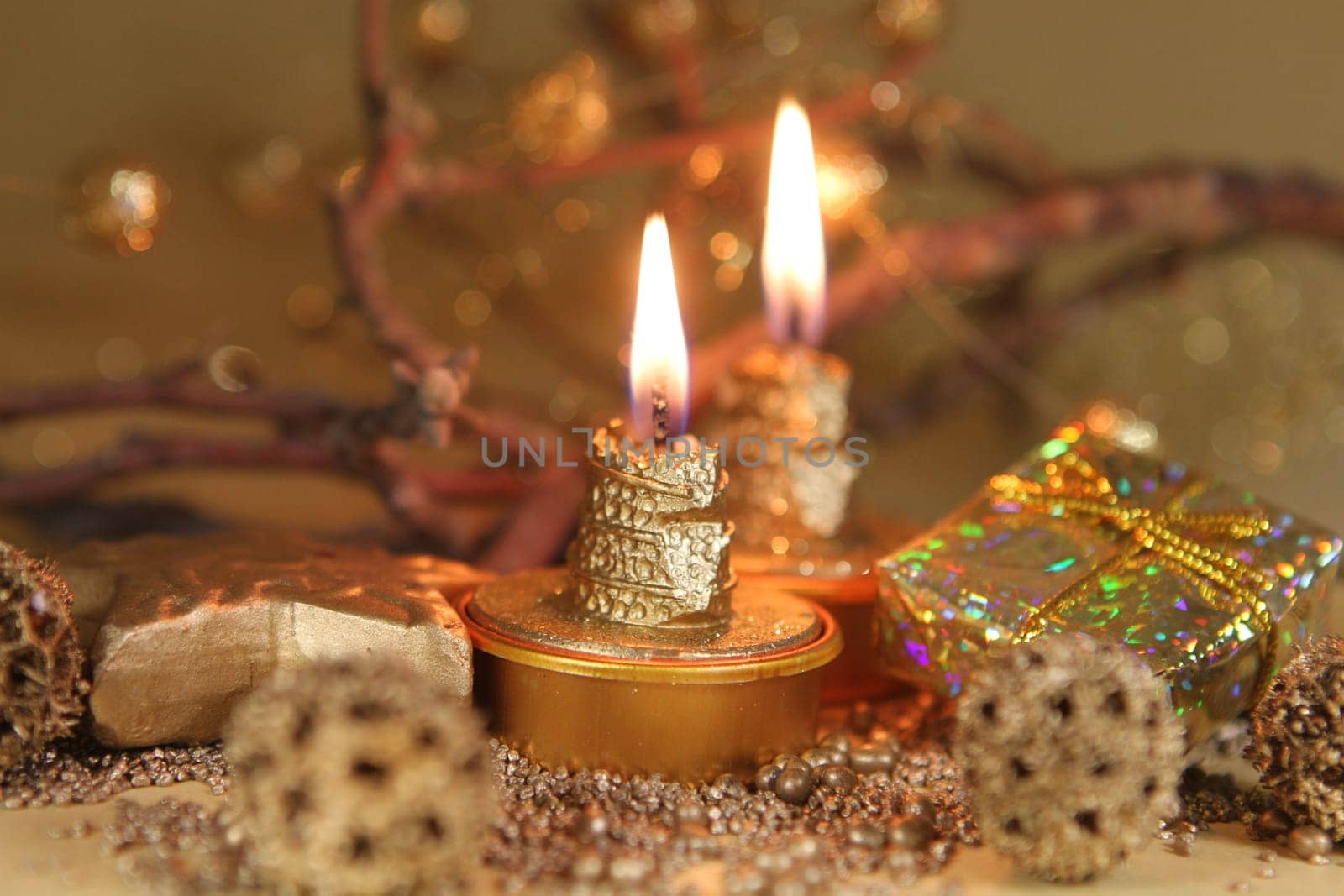 Christmas decoration in gold