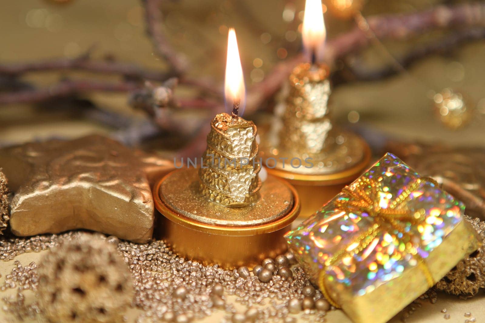 Christmas decoration in gold