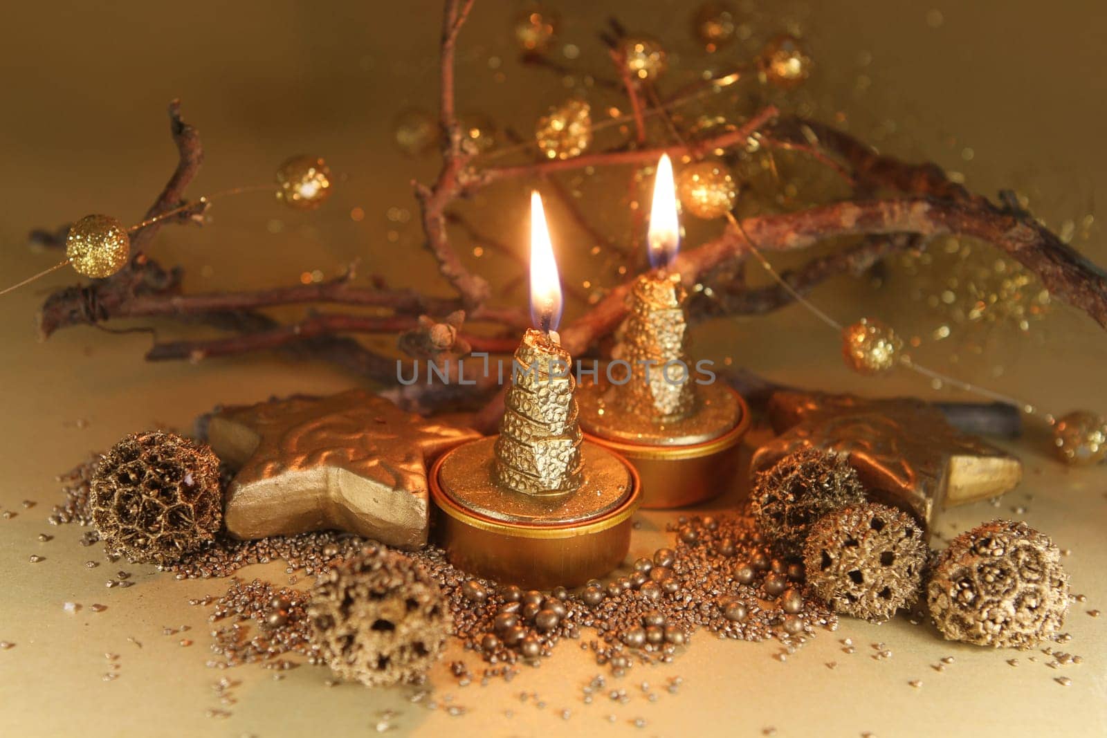 Christmas decoration in gold