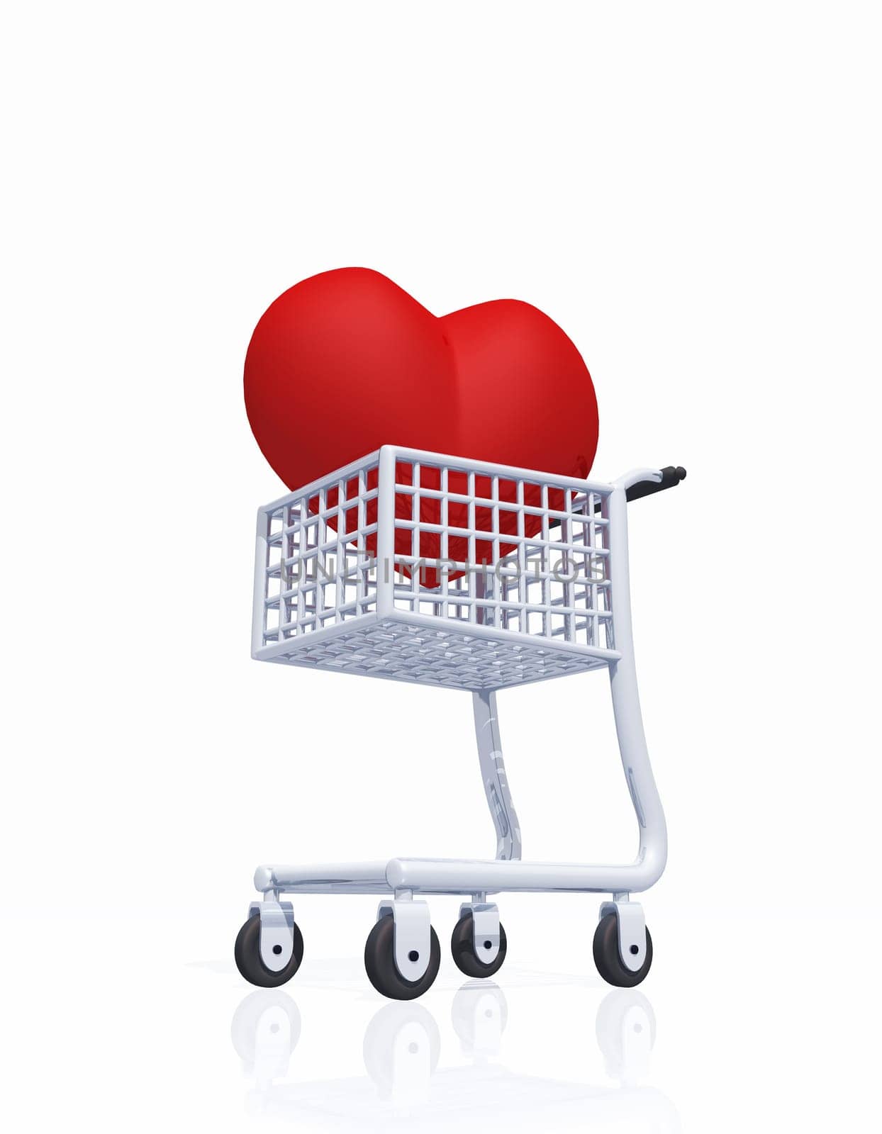 I love shopping - Shopping Cart with Heart 03
