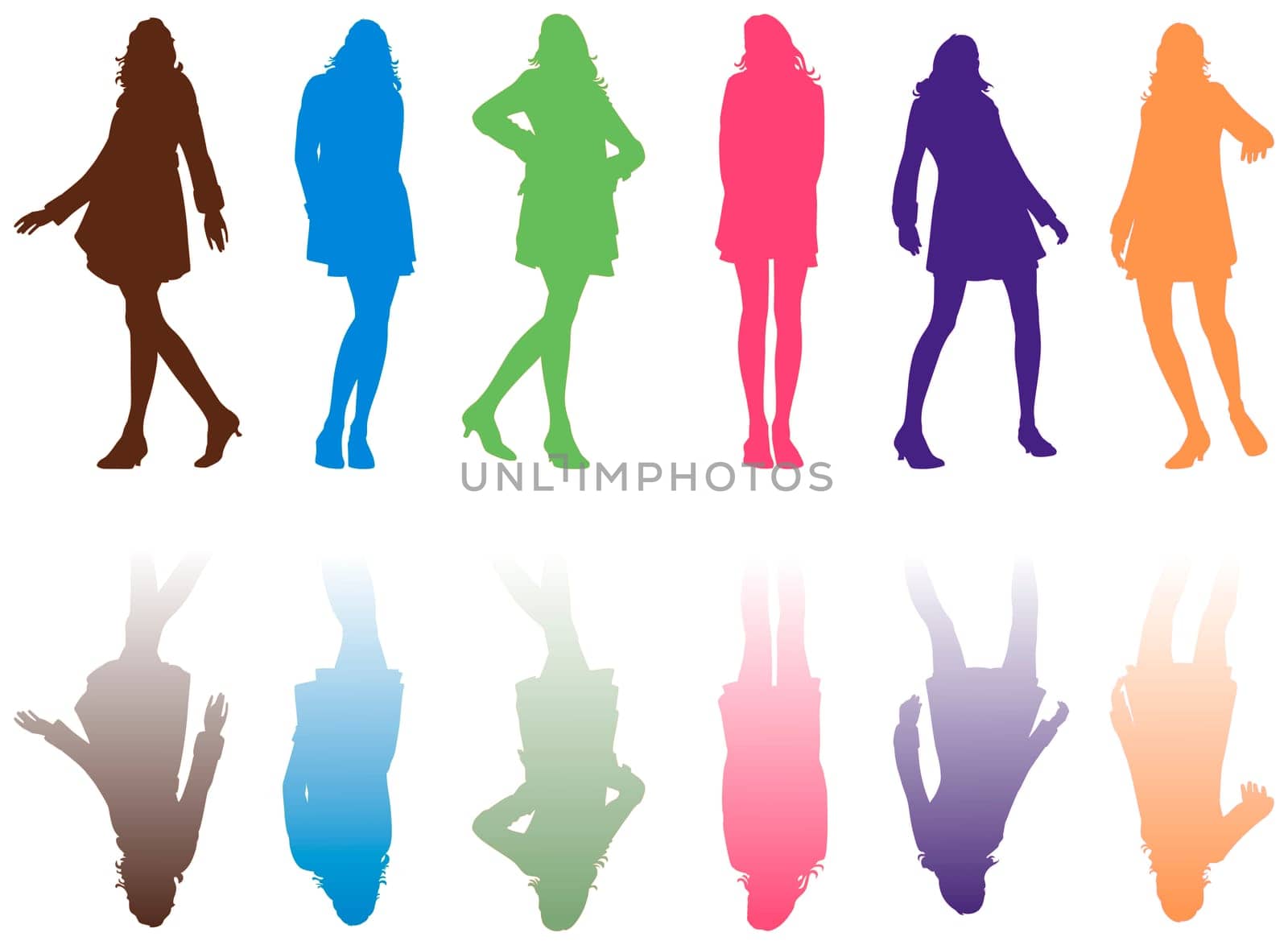 women posing line-up