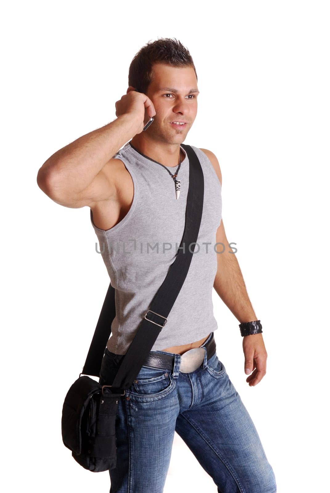 Young man talking on the phone