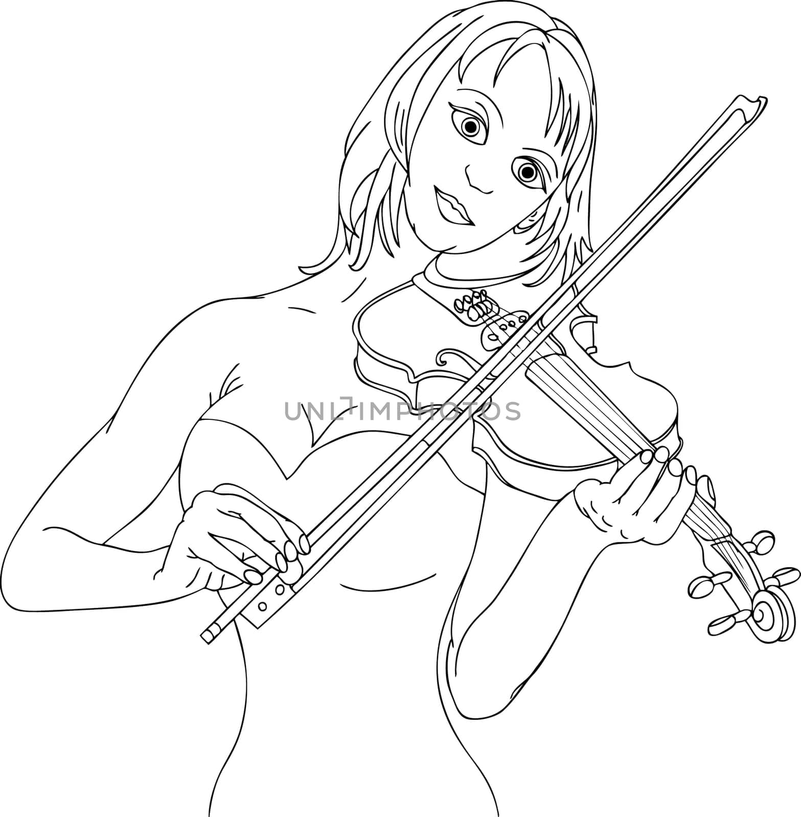 woman playing violin
