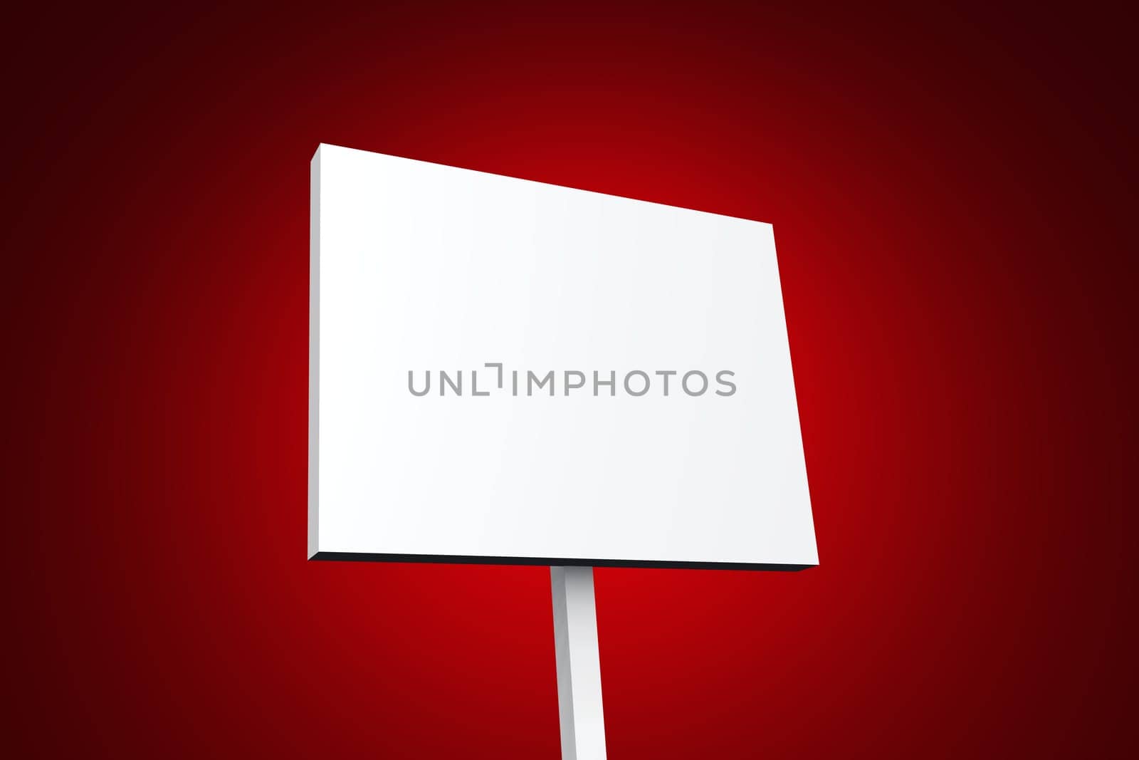 Blank sign on red 01