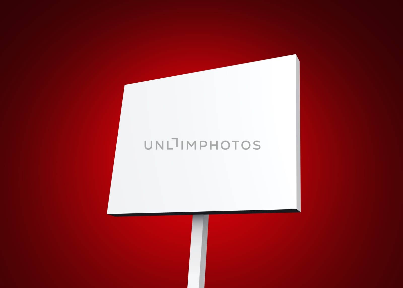 Blank sign on red 03