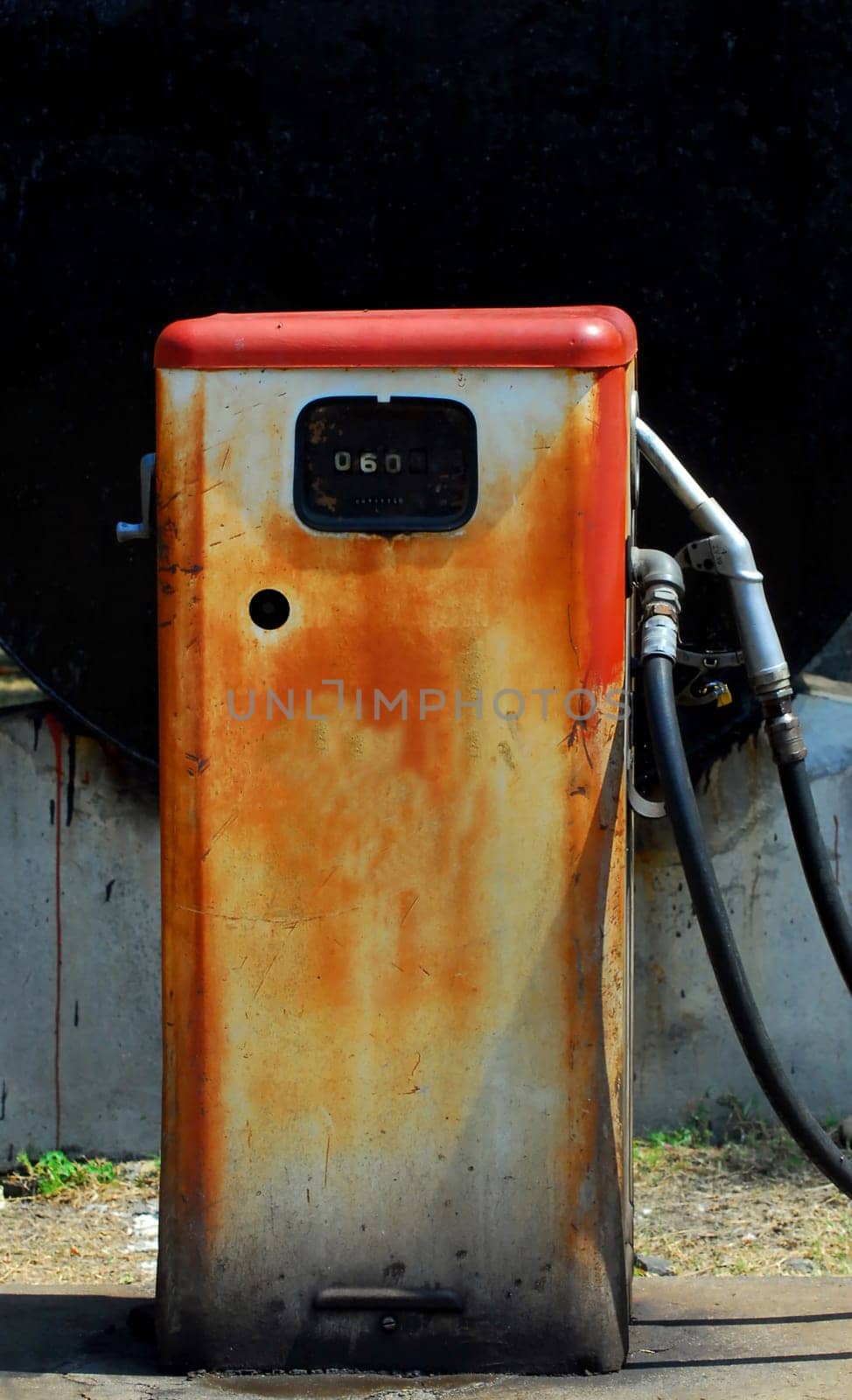 Rusted petrol pump