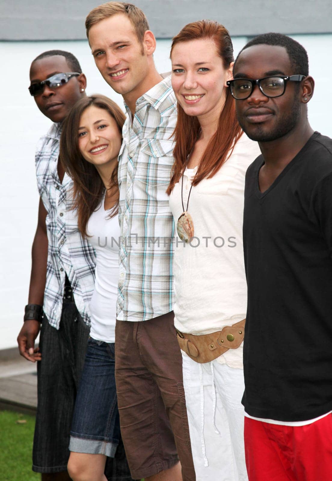 young, happy people of various nationalities