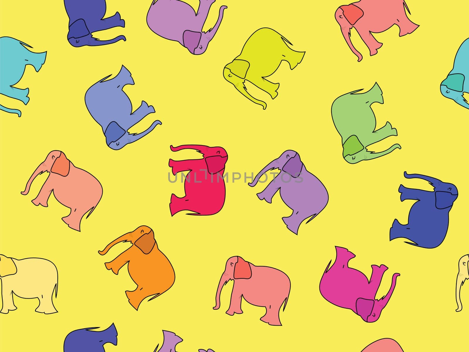 elephants seamless pattern