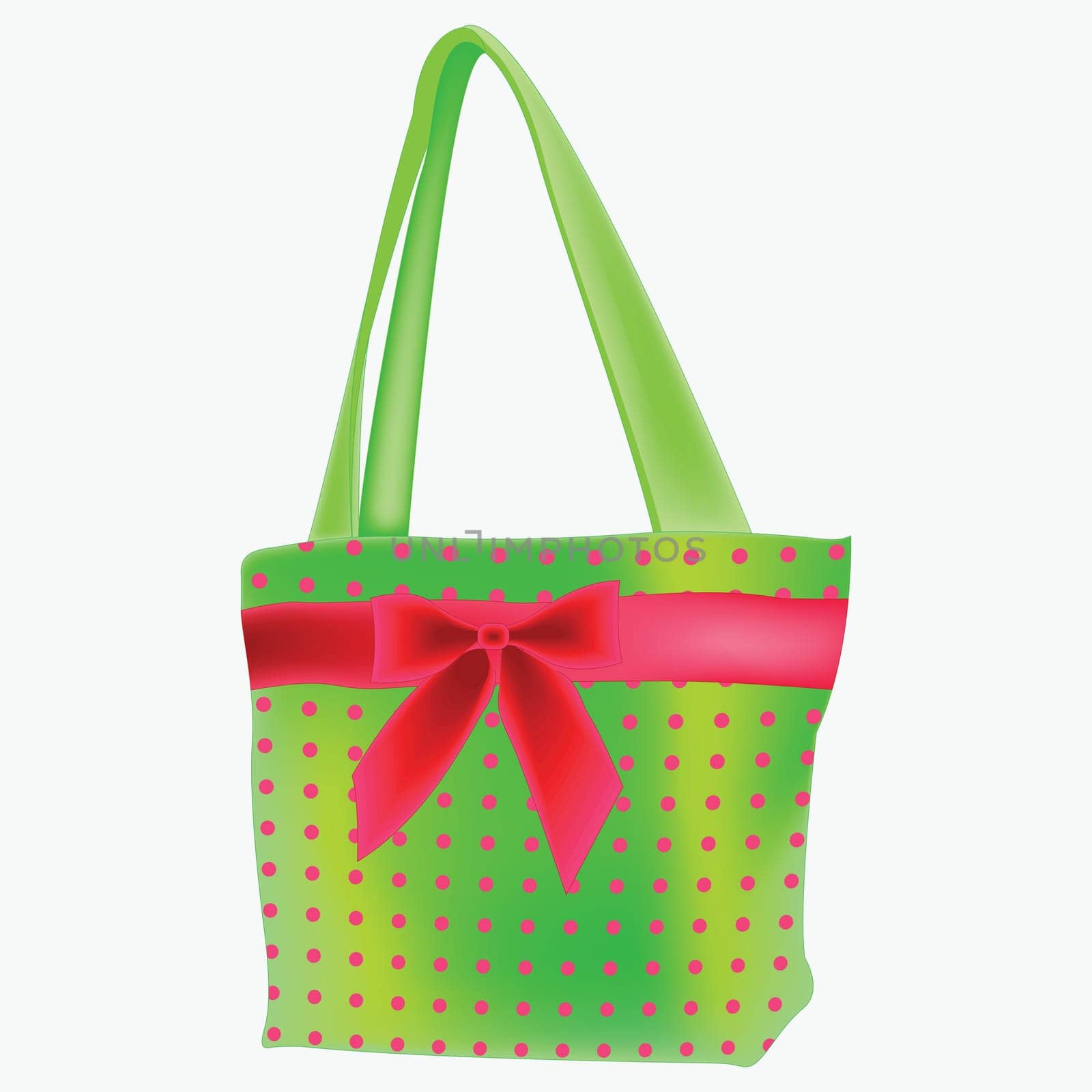 green retro hand bag