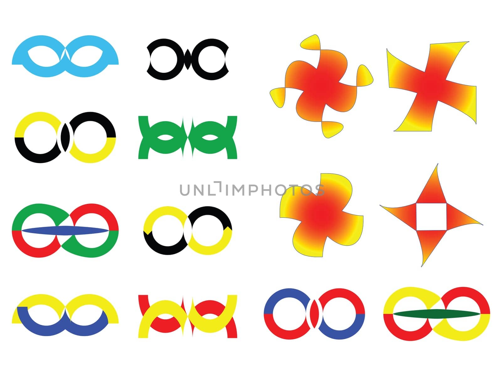 logos collection against white