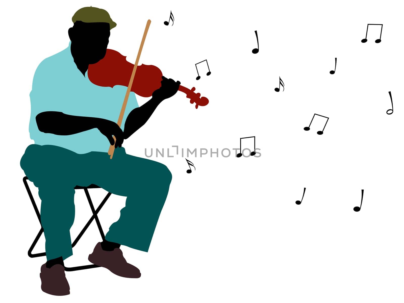 man playing violin