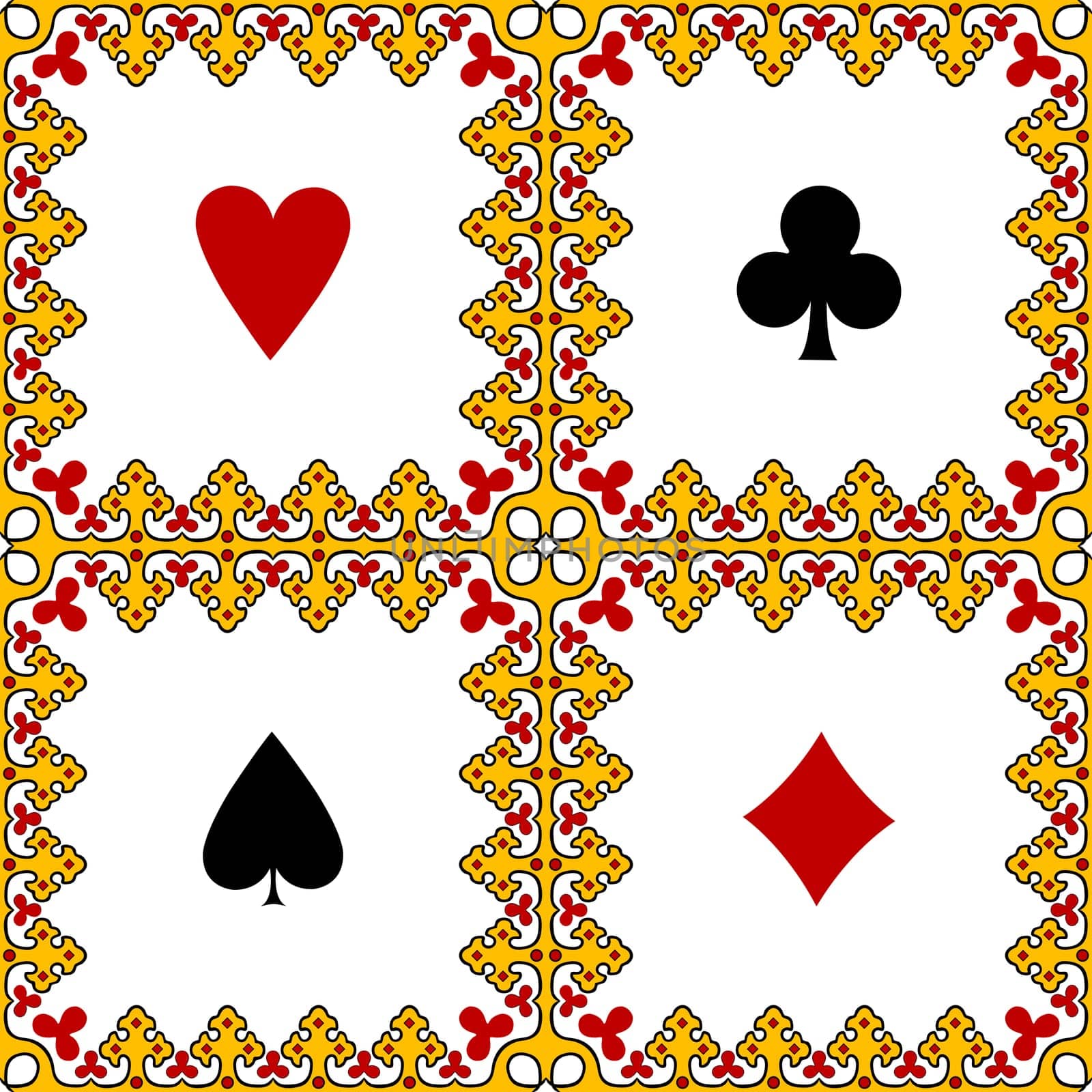 playing card symbols frame