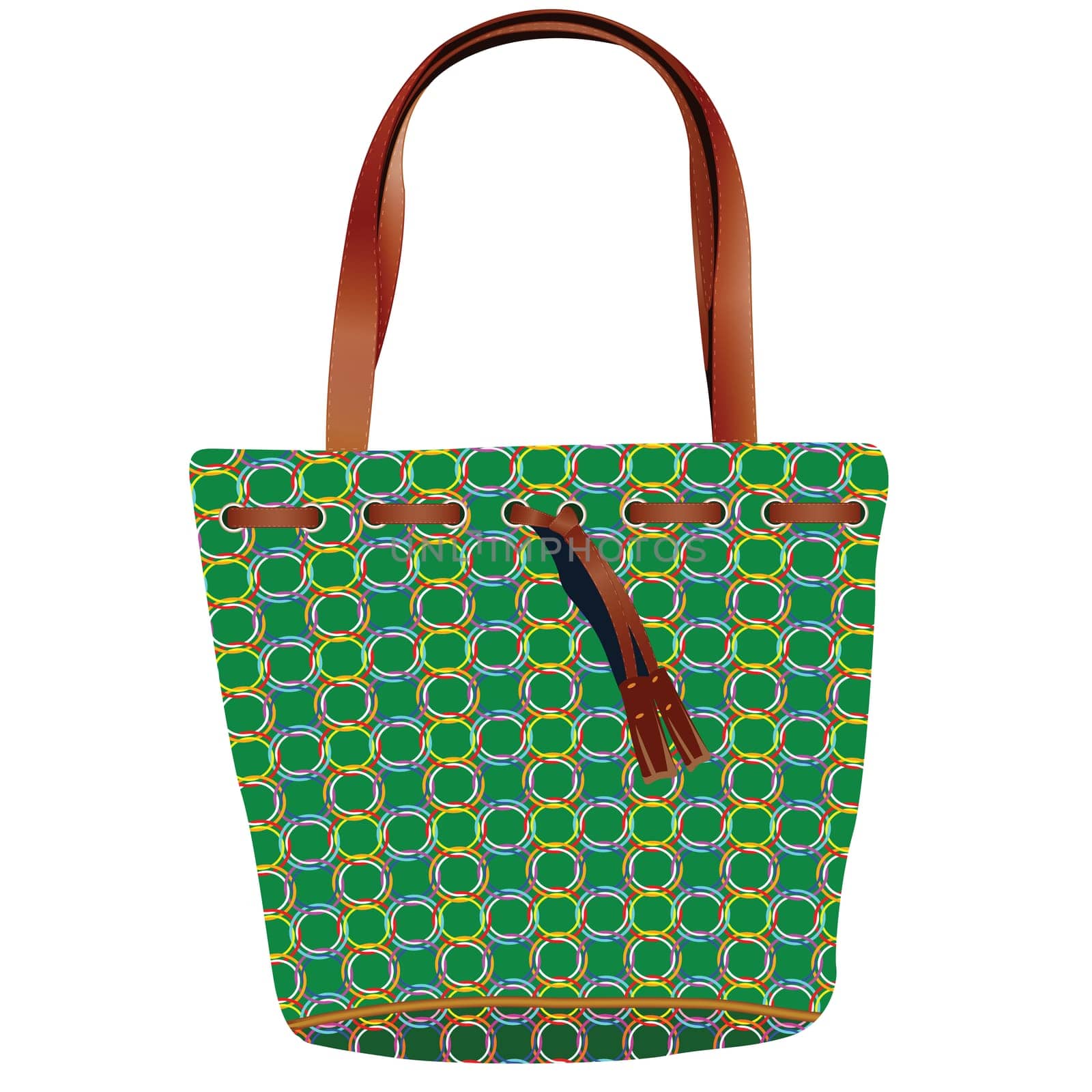 retro hand bag against white