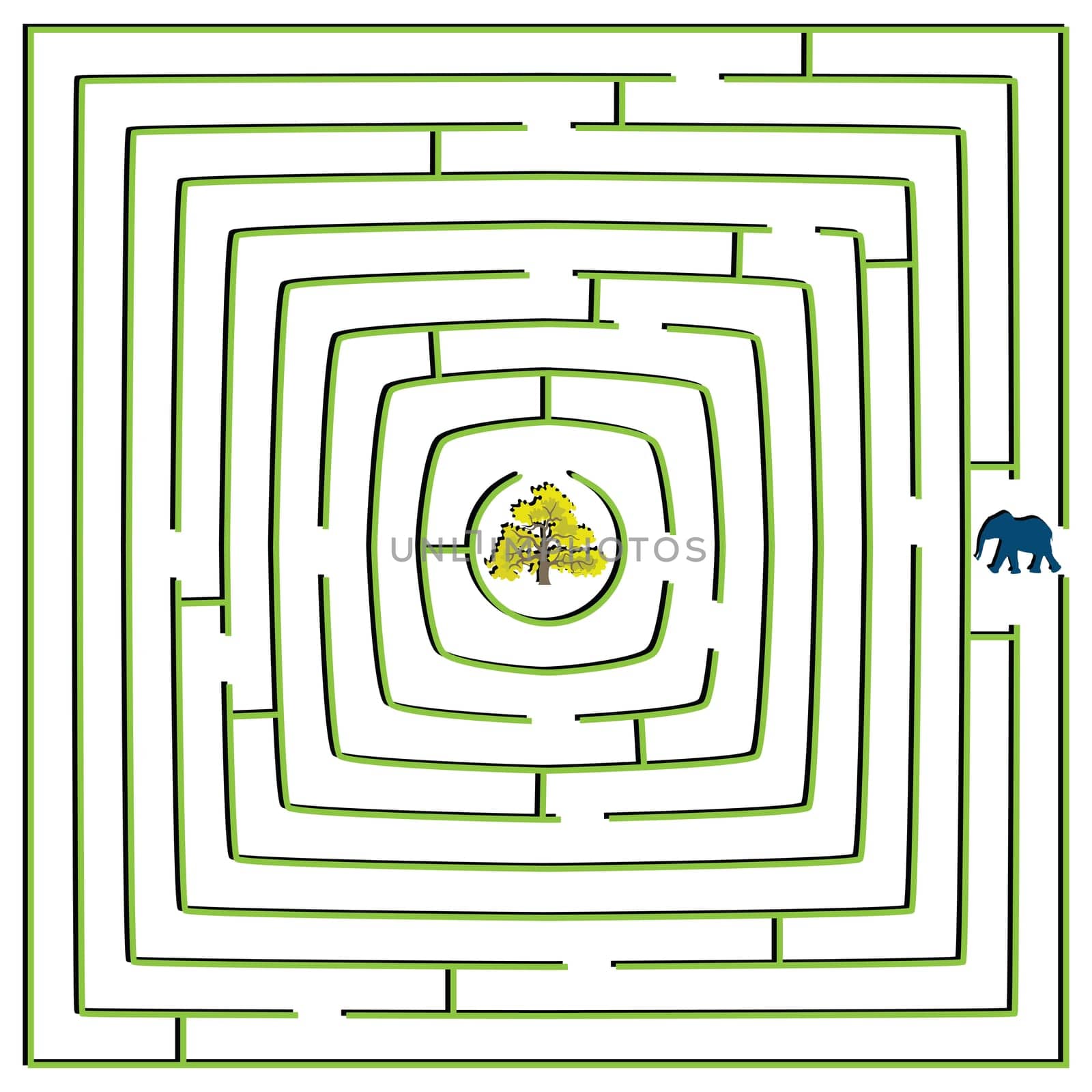 round square maze