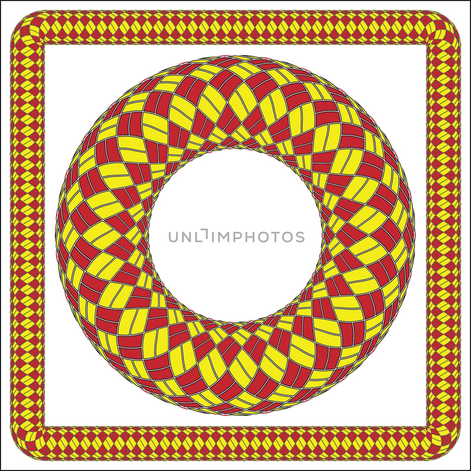 brushed circle and square