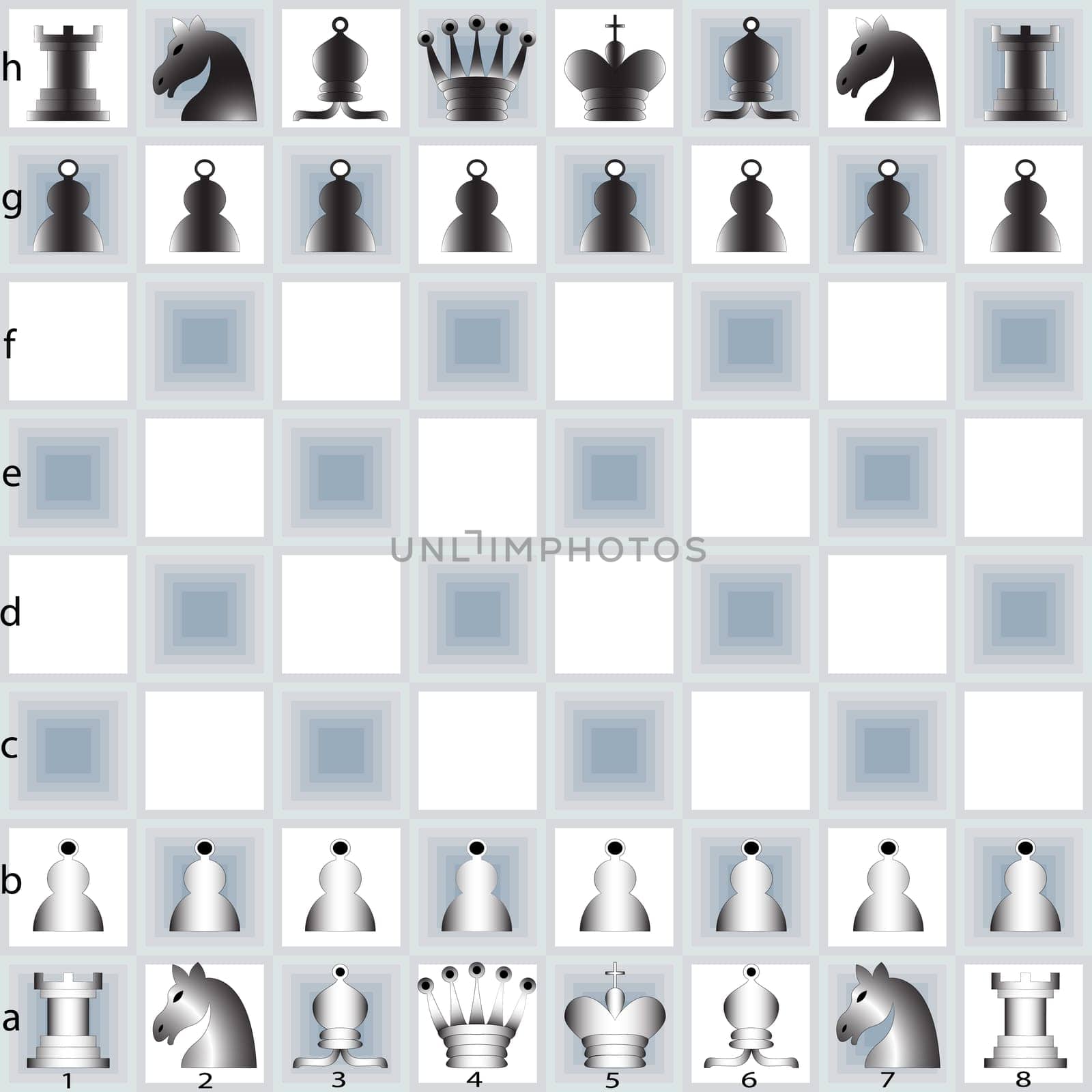 chess pieces and table