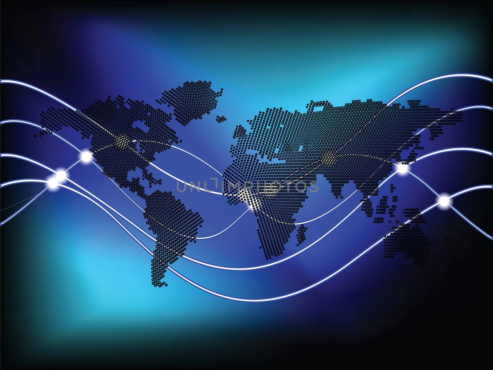 circles world map background