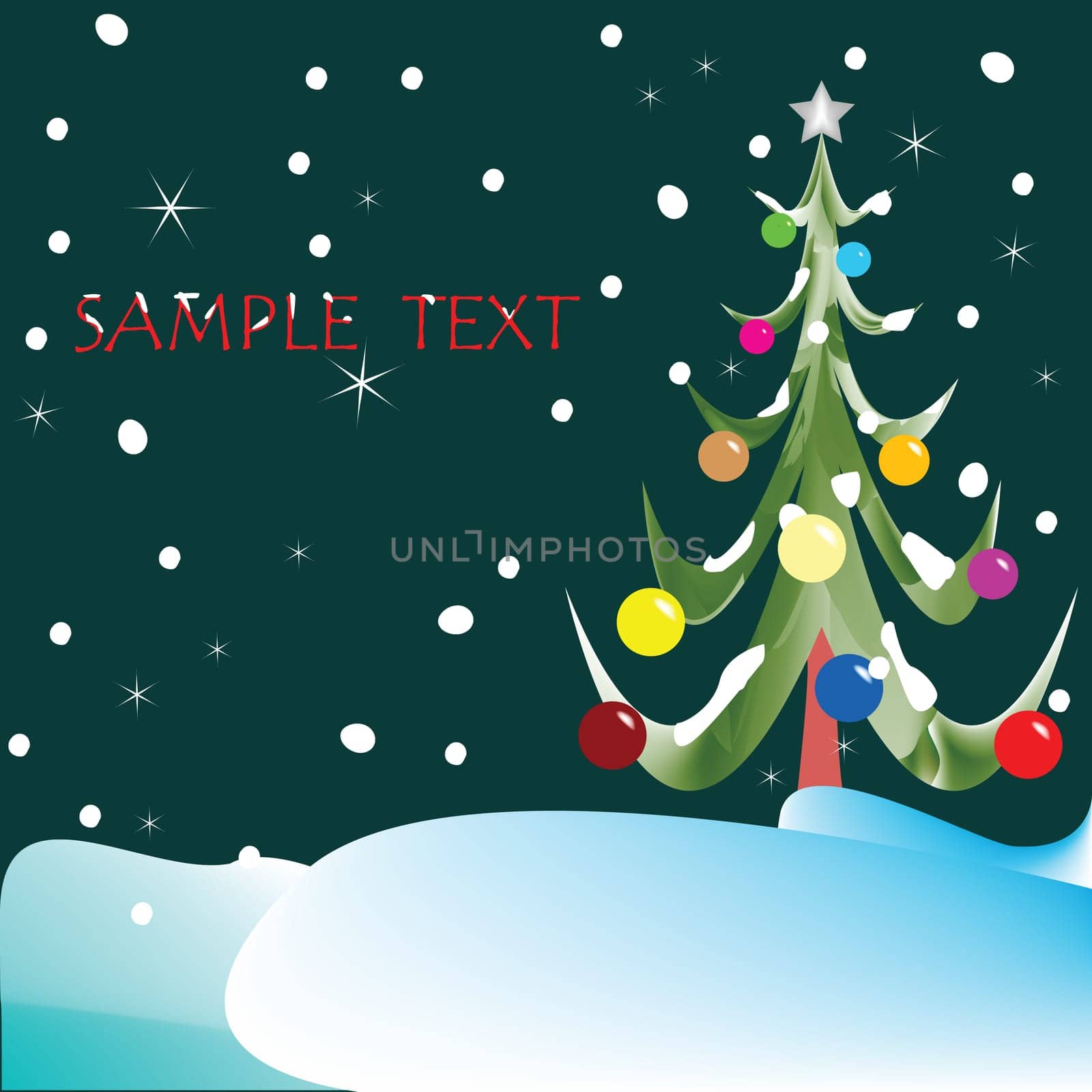 christmas tree composition
