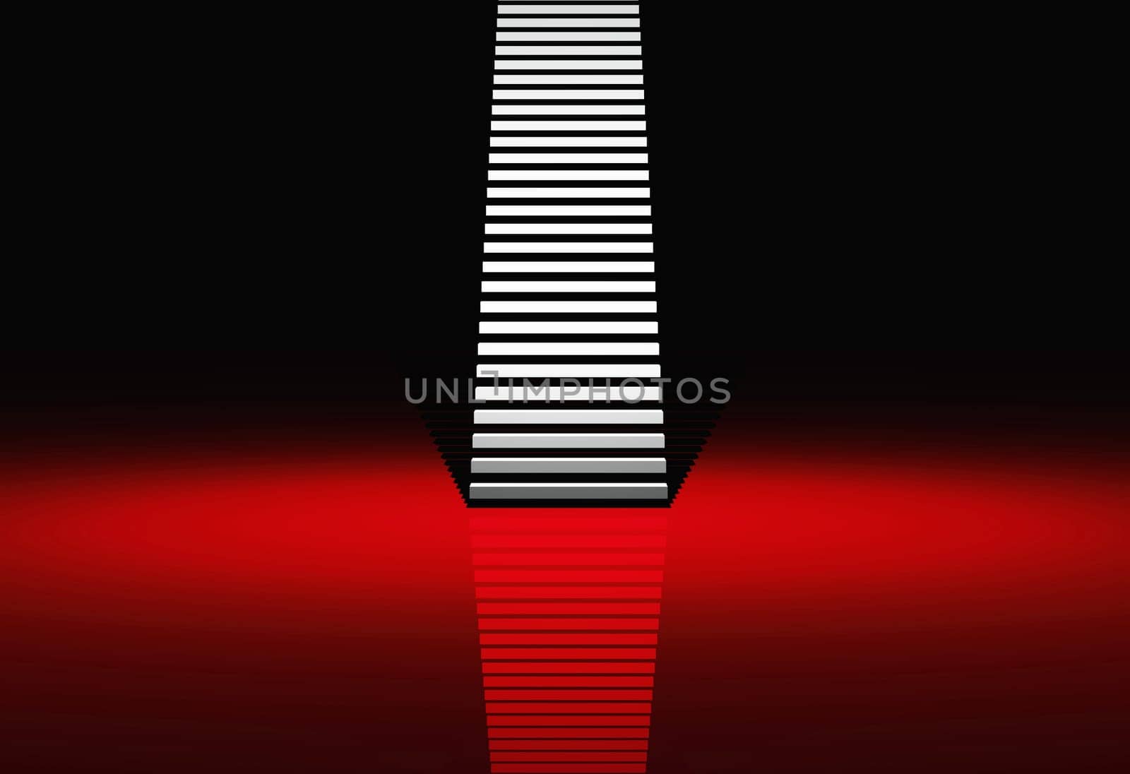 White Modern Stairs - Red 63