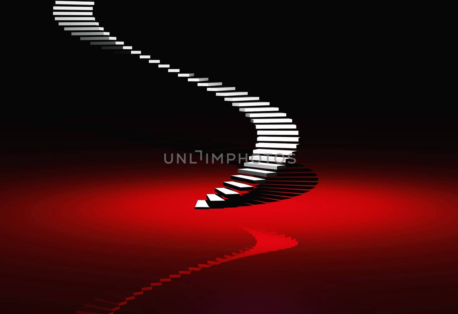 The VIP - Spiral Staircase on Red Carpet