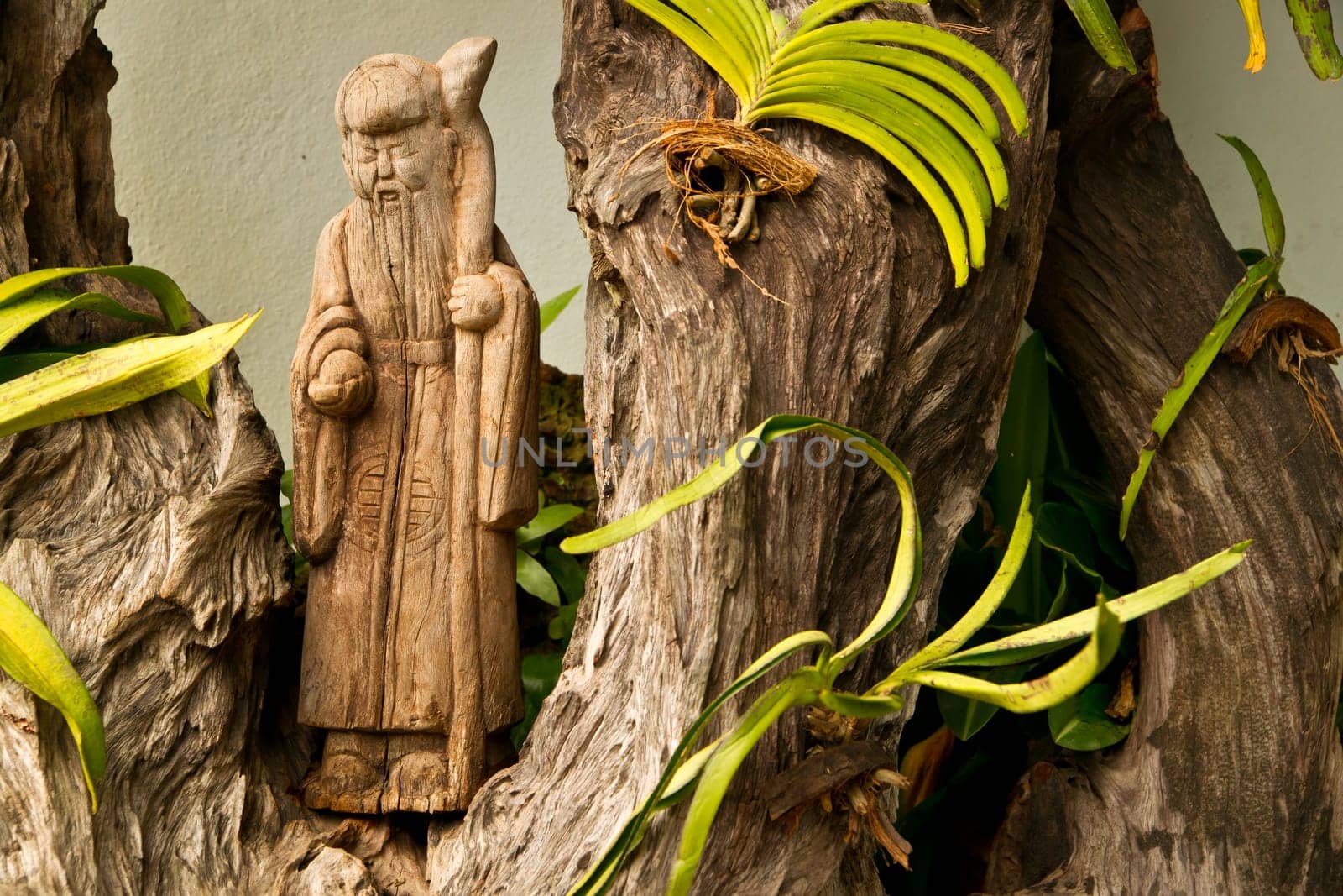 Wooden chinese statue