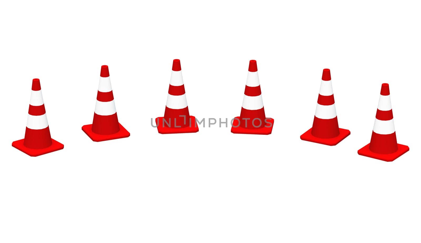 Semicircle 3D Construction Site Pylons