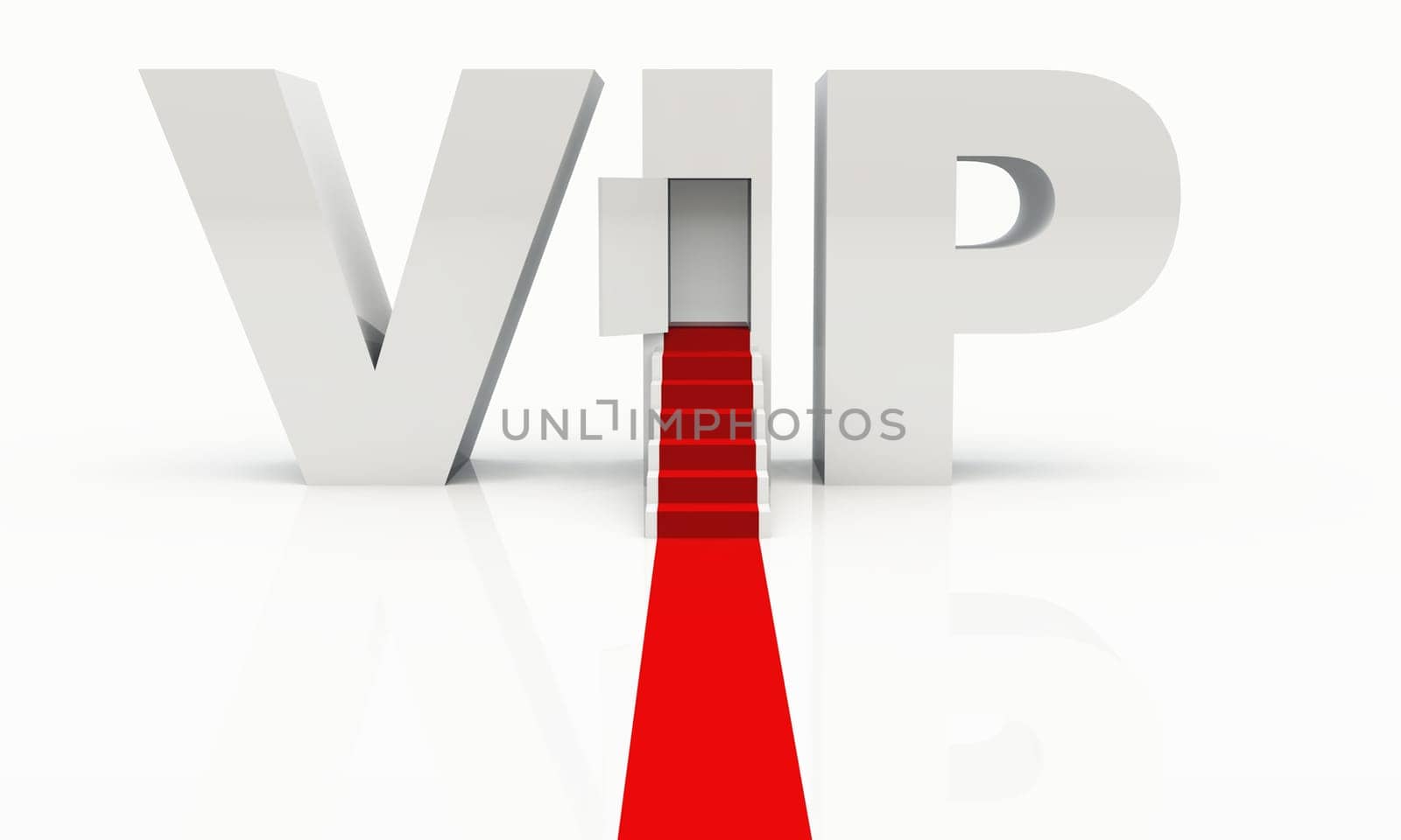 3D VIP Text with Red Carpet