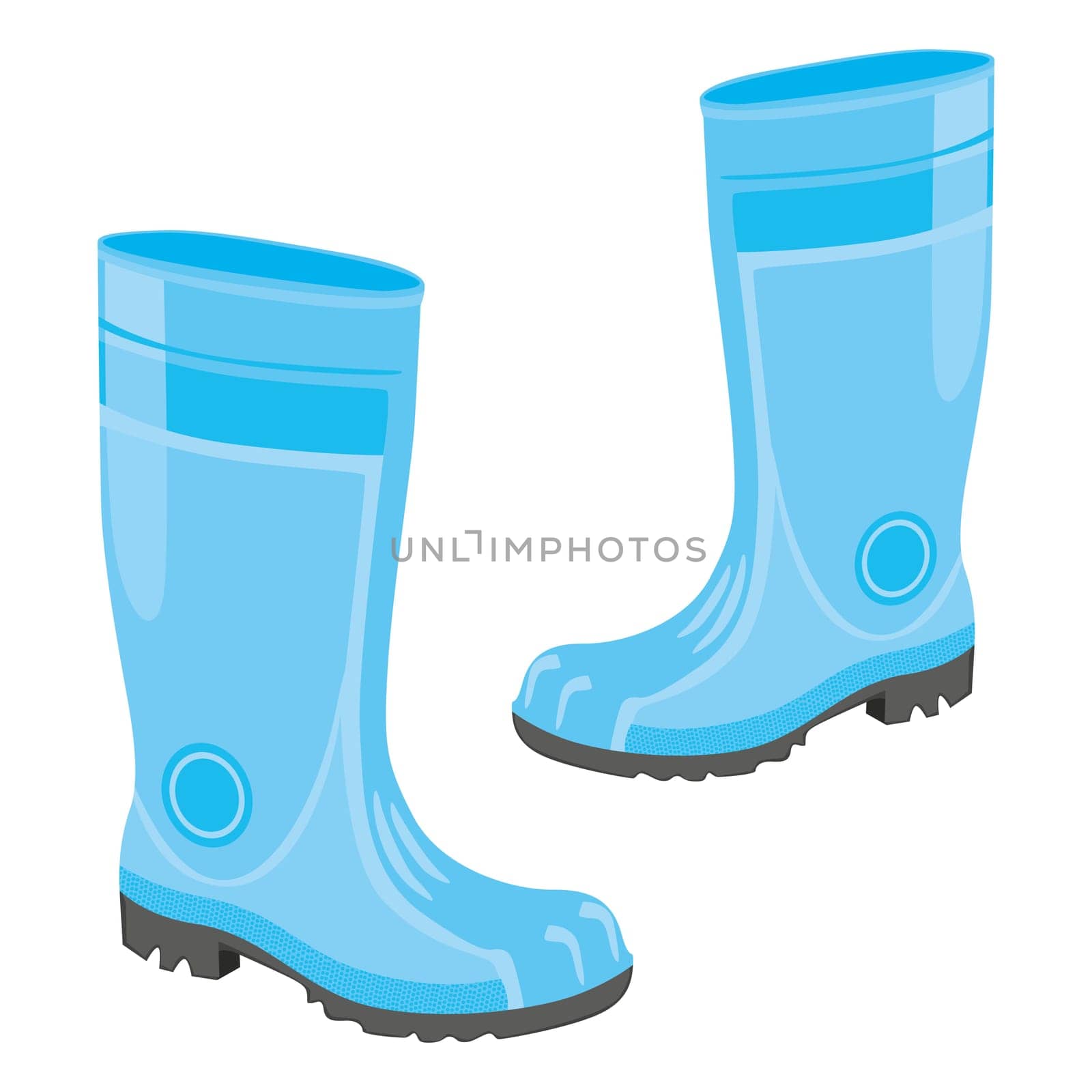 illustration of isolated rubber boots
