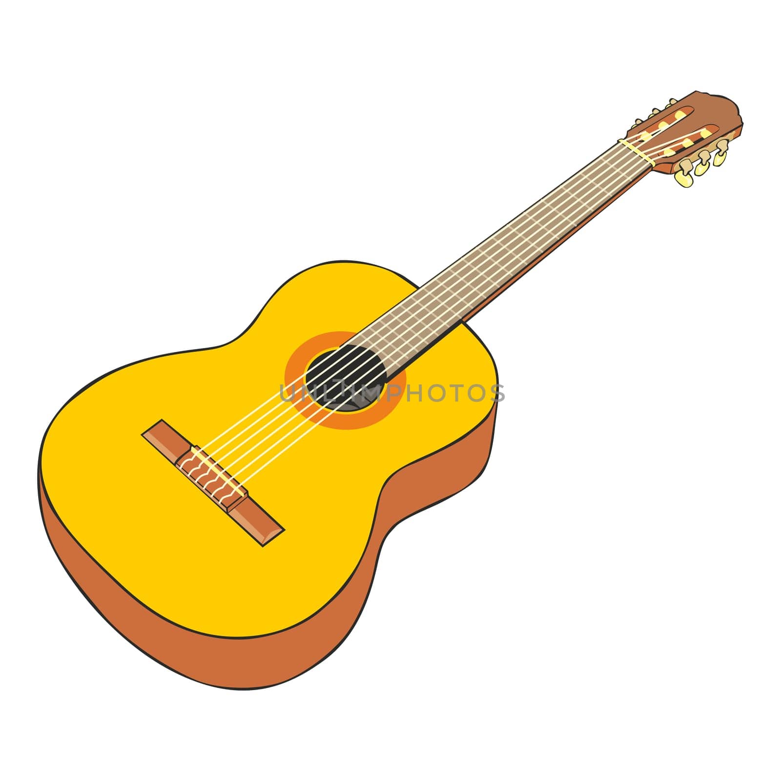 illustration classic guitar