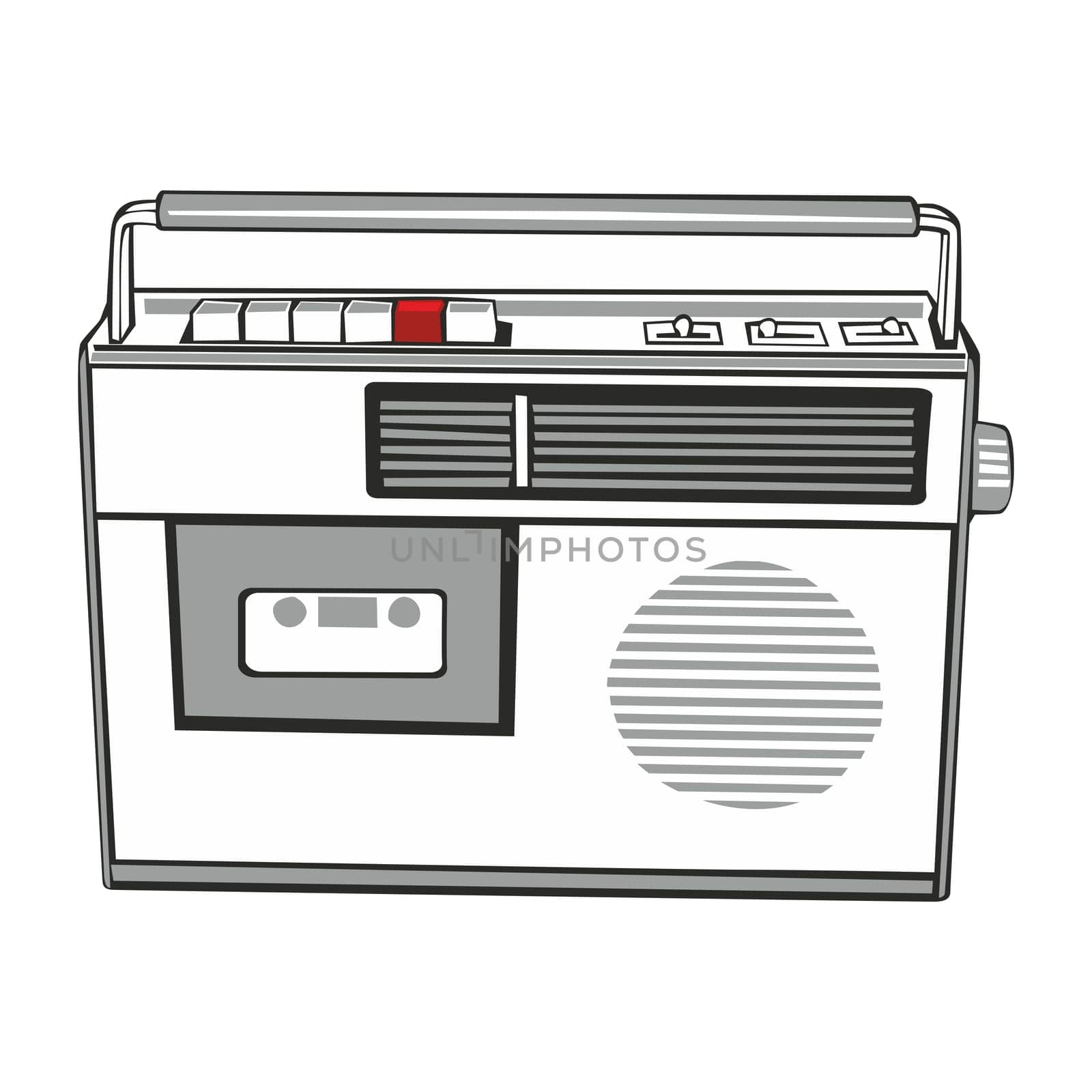 illustration cassette player
