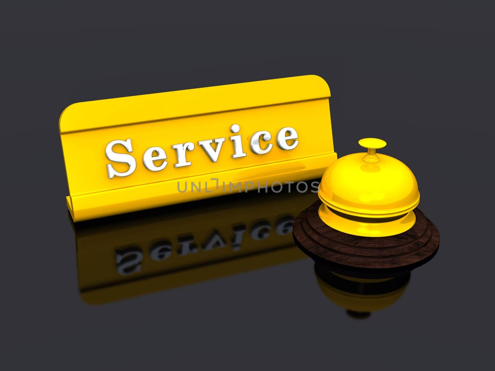 Service Concept - Gold on Black