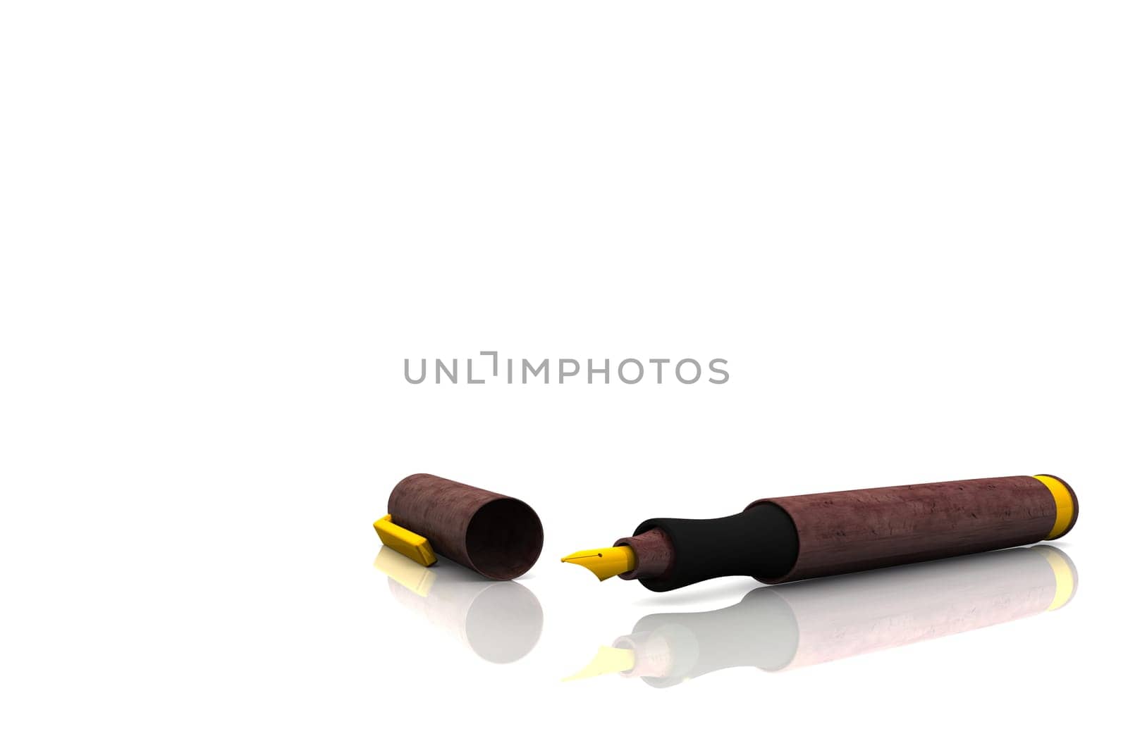 3D Wooden Fountain Pen