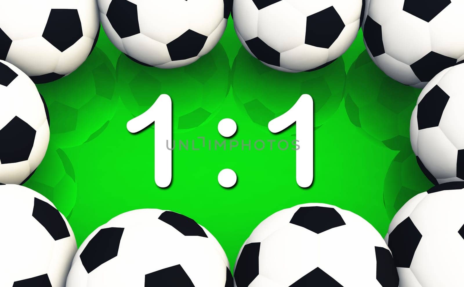Soccer Match Result 1 to 1