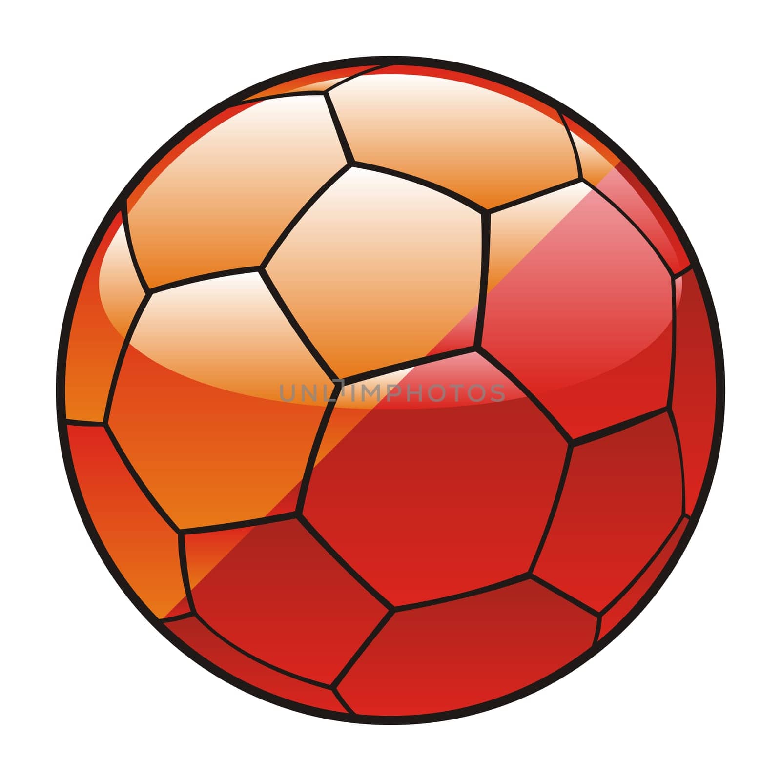 buthan flag on soccer ball