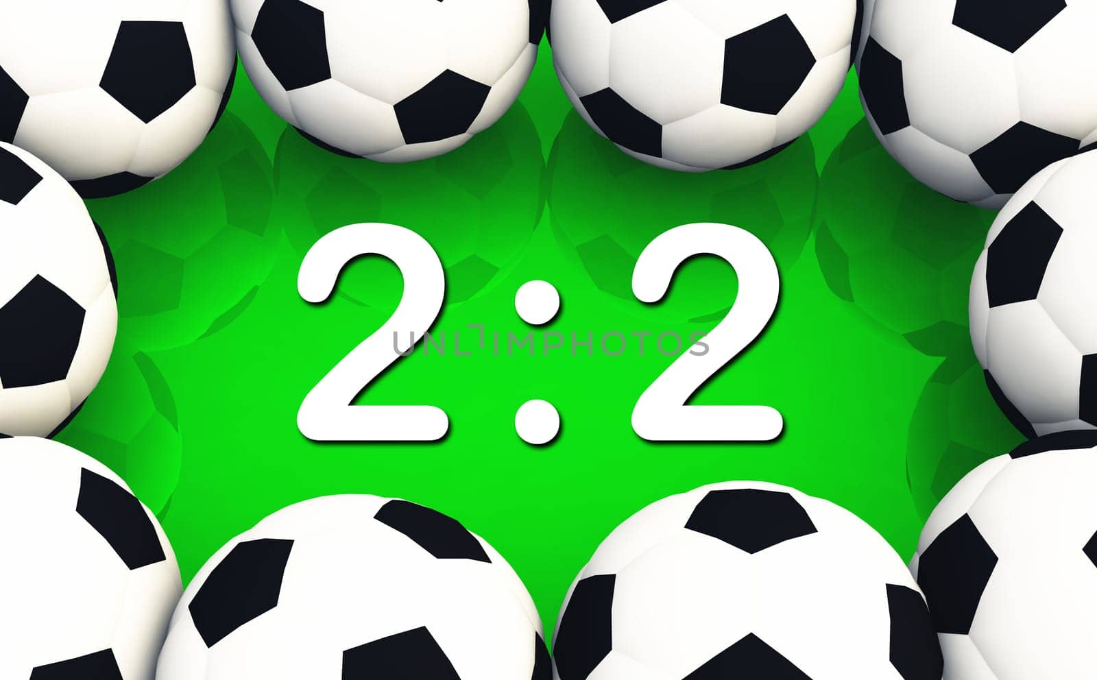 Soccer Match Result 2 to 2