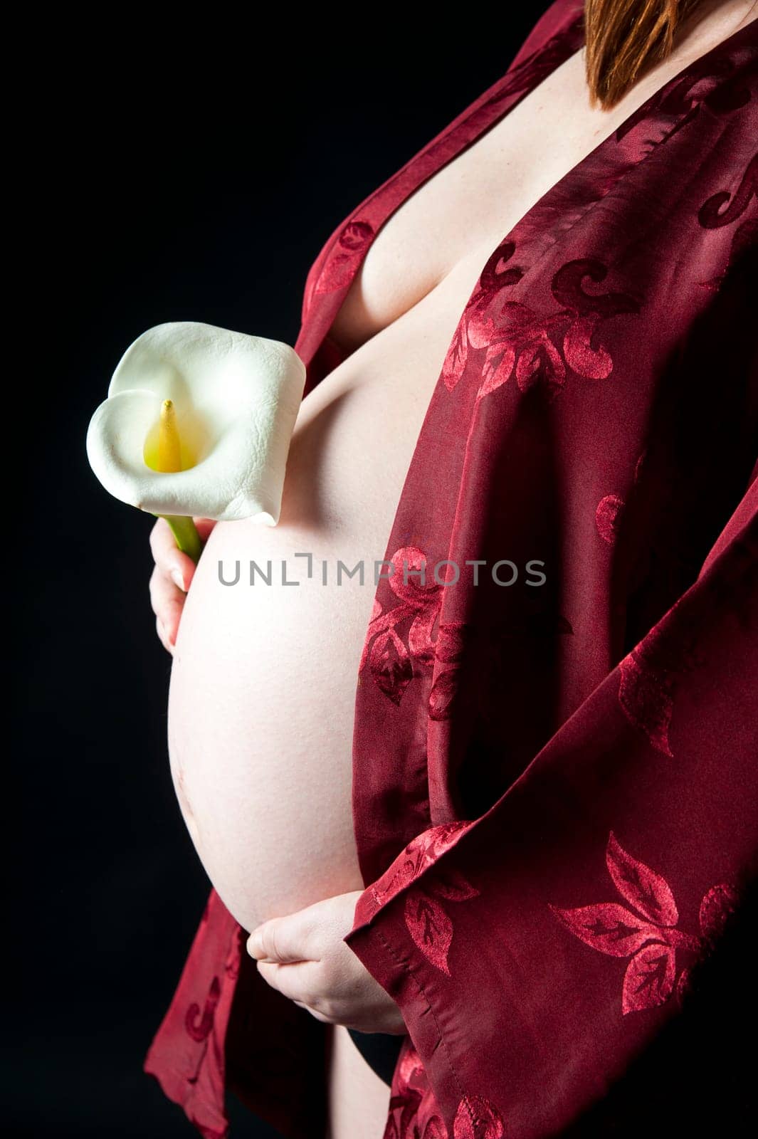 Pregnant Woman with Flower