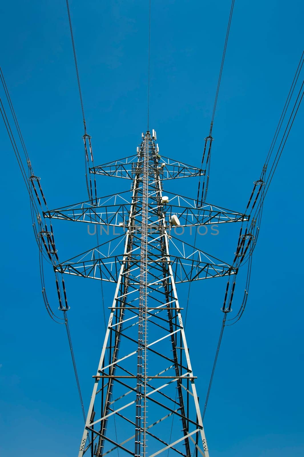 Power Line against Blue Sky