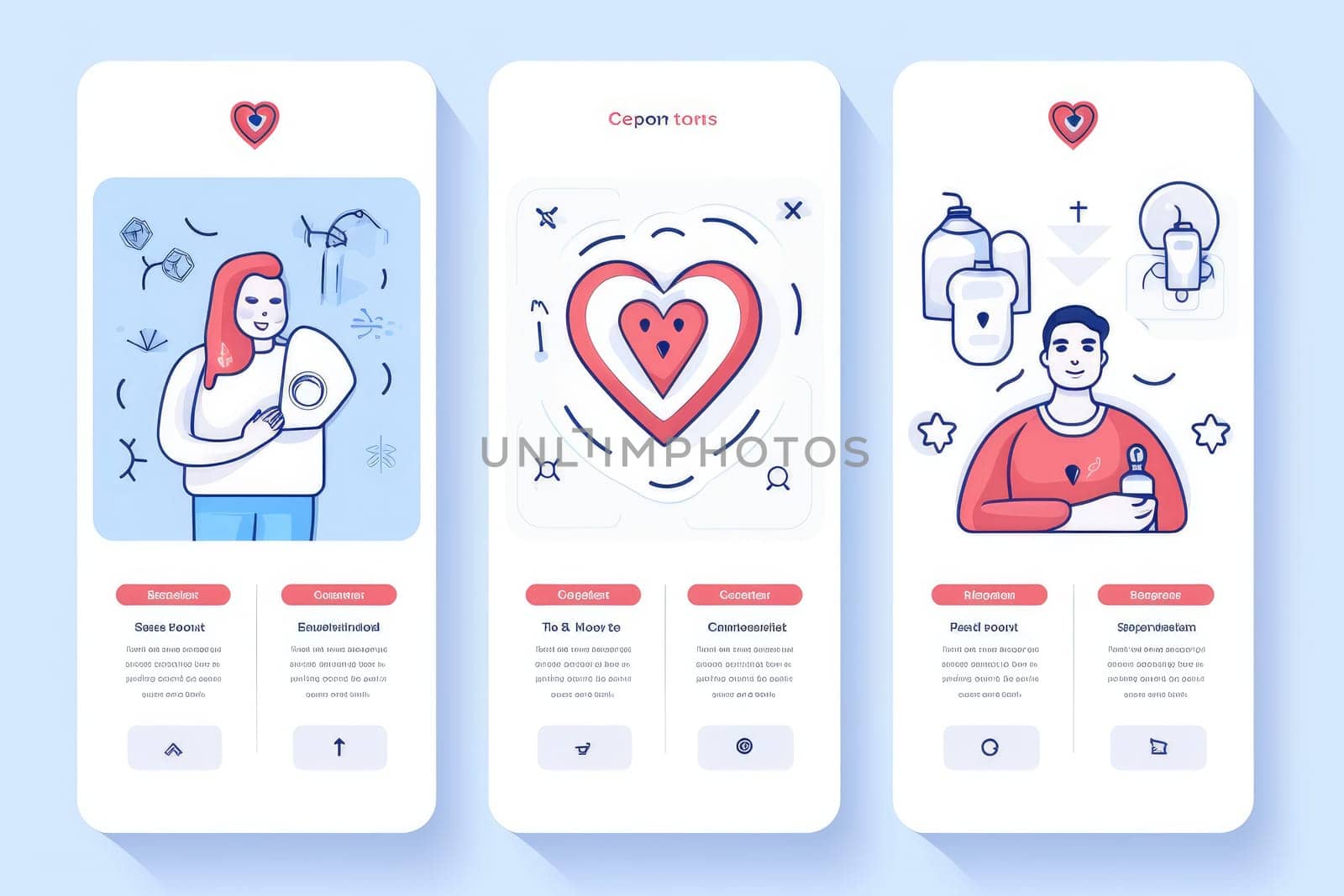 Health care ux ui application. Generative AI.