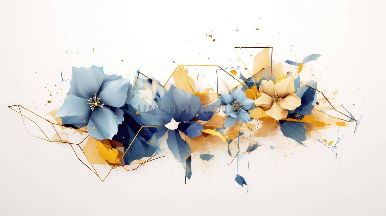 Watercolor abstract design for background of wedding or buzzy social media banner generative AI