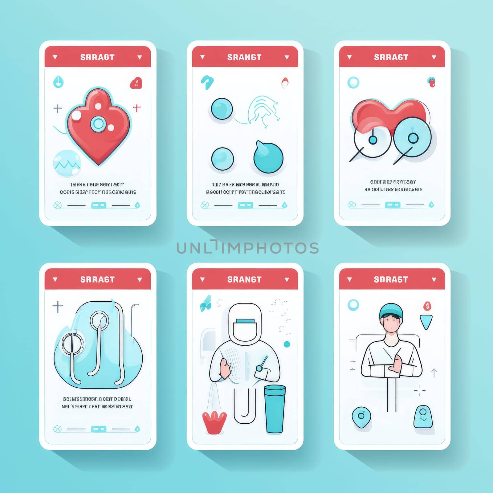 Health care ux ui application. Generative AI by itchaznong