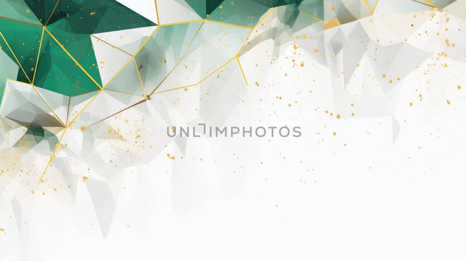 Abstract watercolor artwork mixed with buzzy geometric shapes for background of social media banner generative AI image