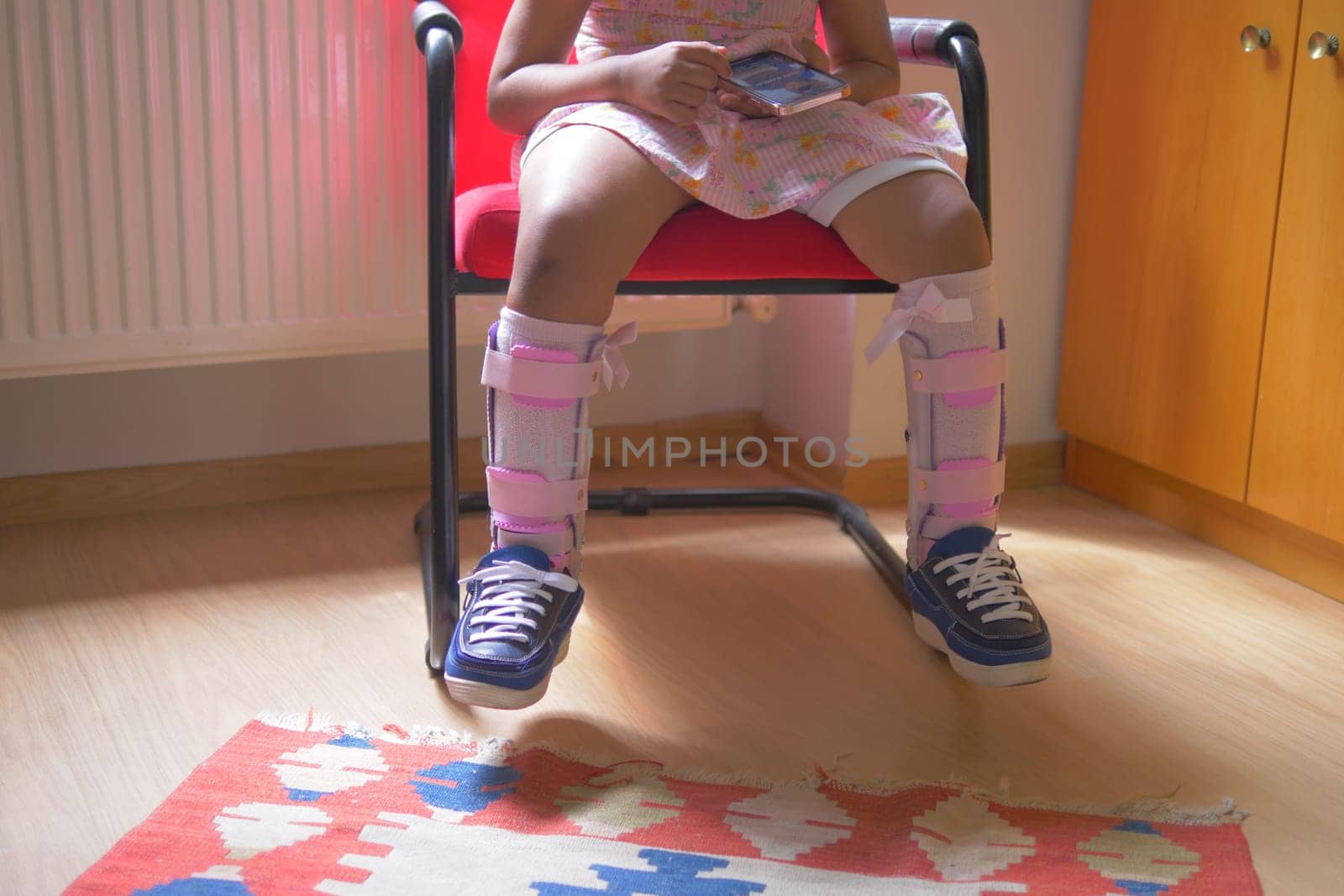 Child cerebral palsy disability, legs orthosis