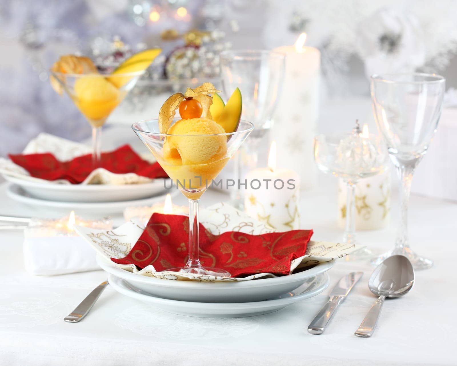 Mango sorbet for Christmas