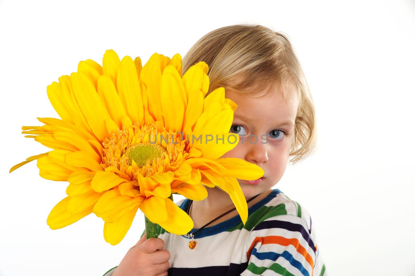 sweet girl with flower
