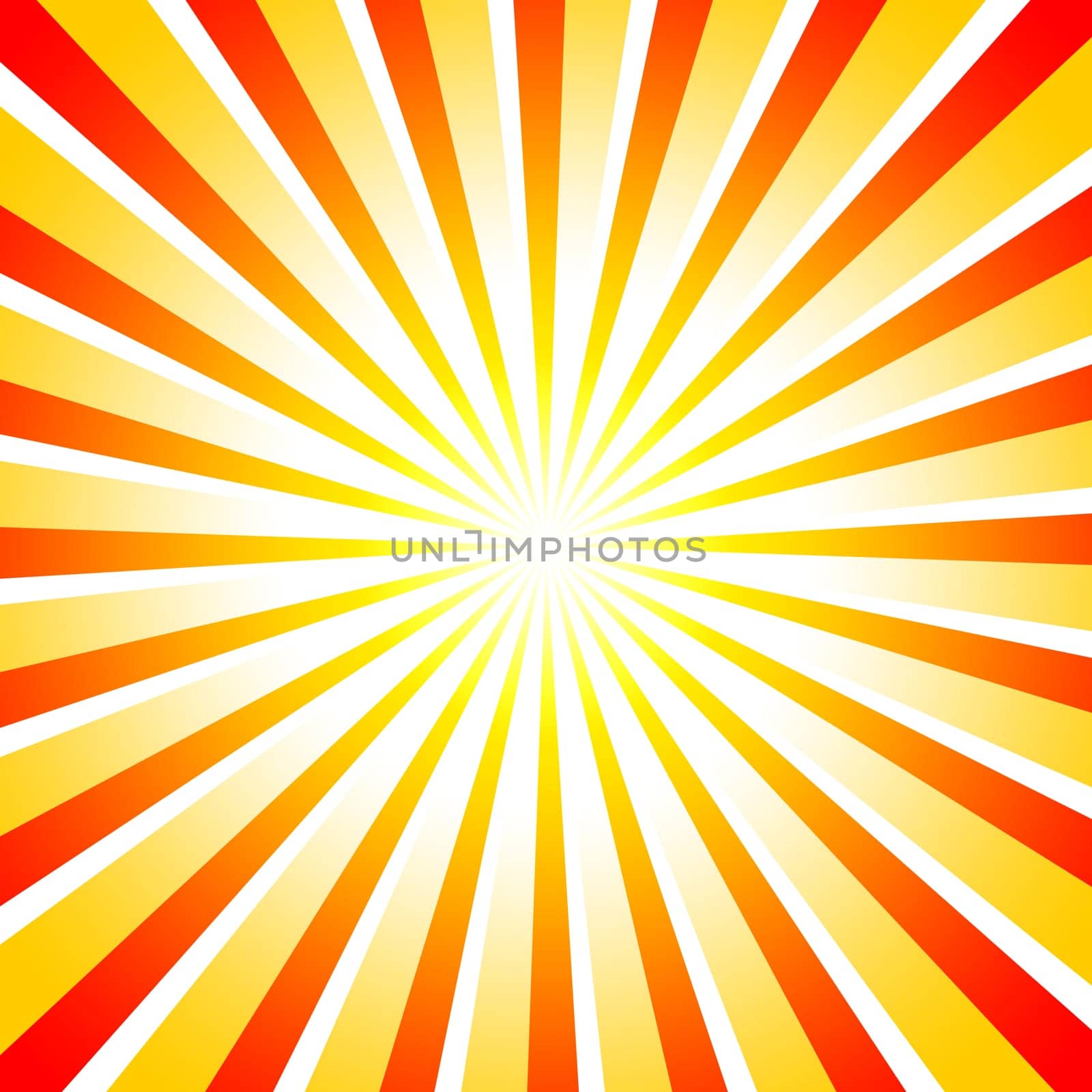 Abstract Sun Rays Red Orange