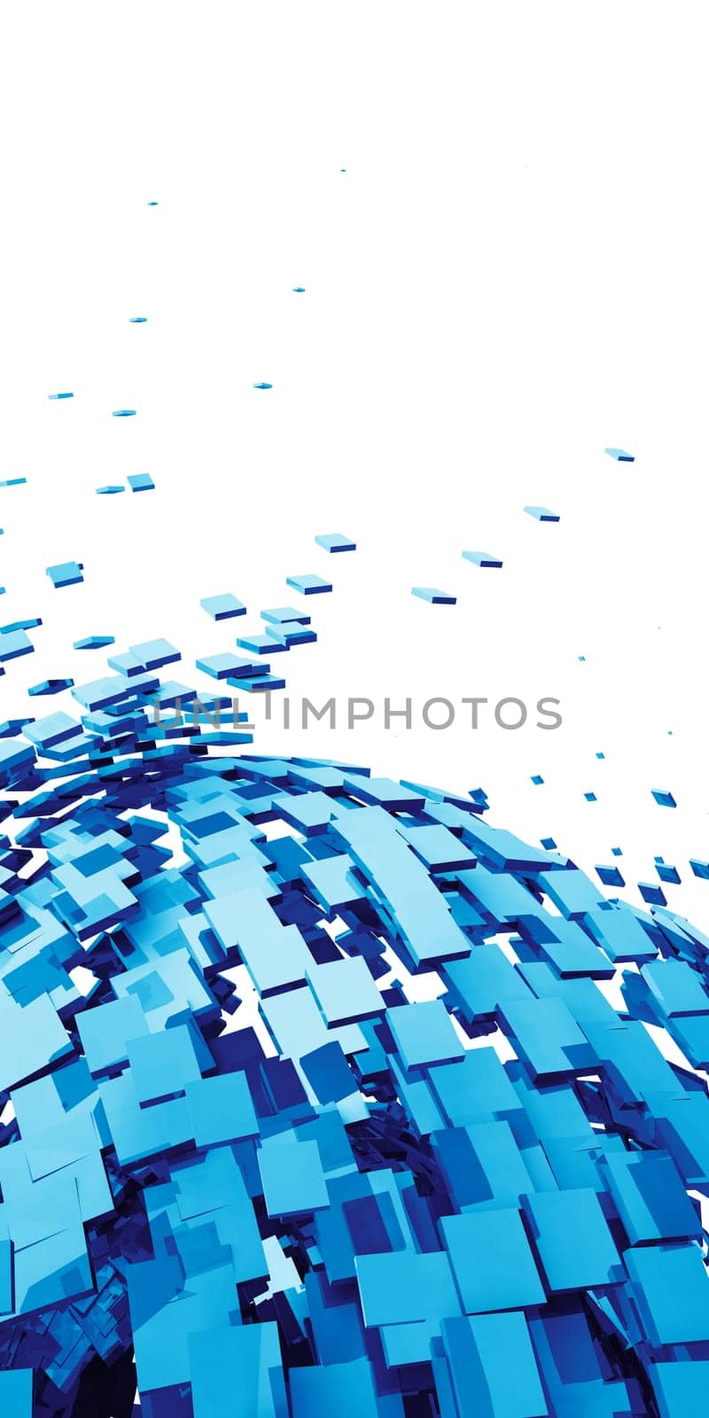 3D Background - Blue Cyberspace