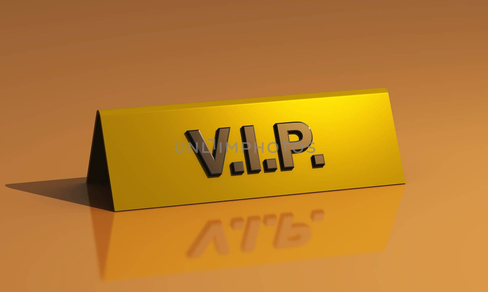 Premium VIP sign on brown