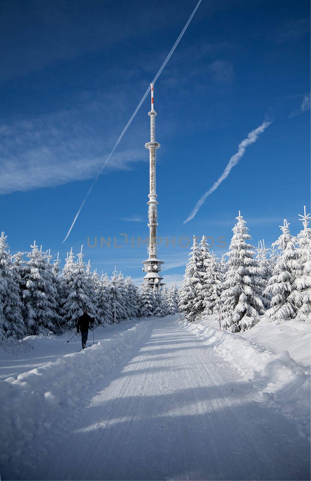 Cross-country skiing on the Ochsenkopf