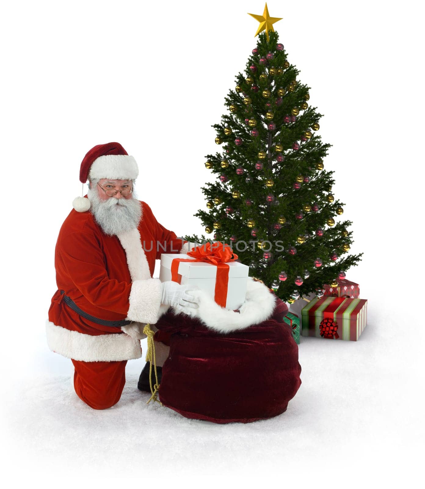 Santa and Christmas Tree